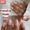 Press on nails bundle french nd nude color