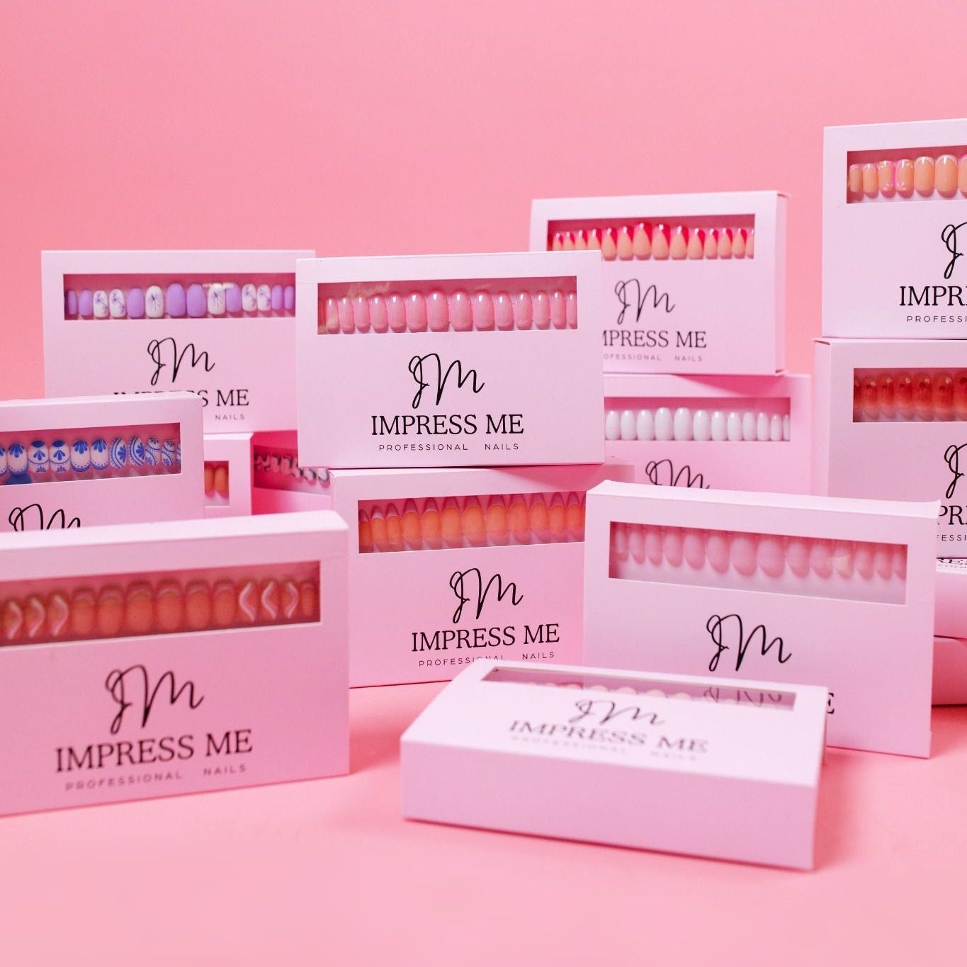 3 sets from impress me press on nails randomly picked